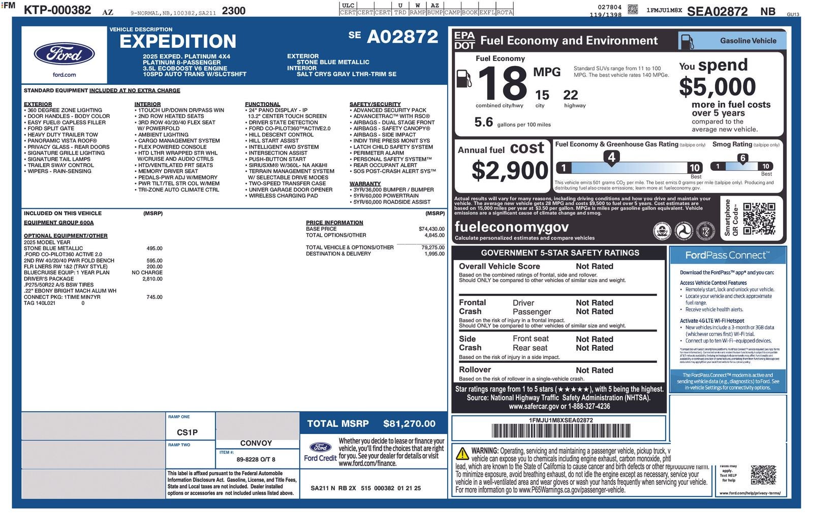 2025 Ford Expedition Platinum