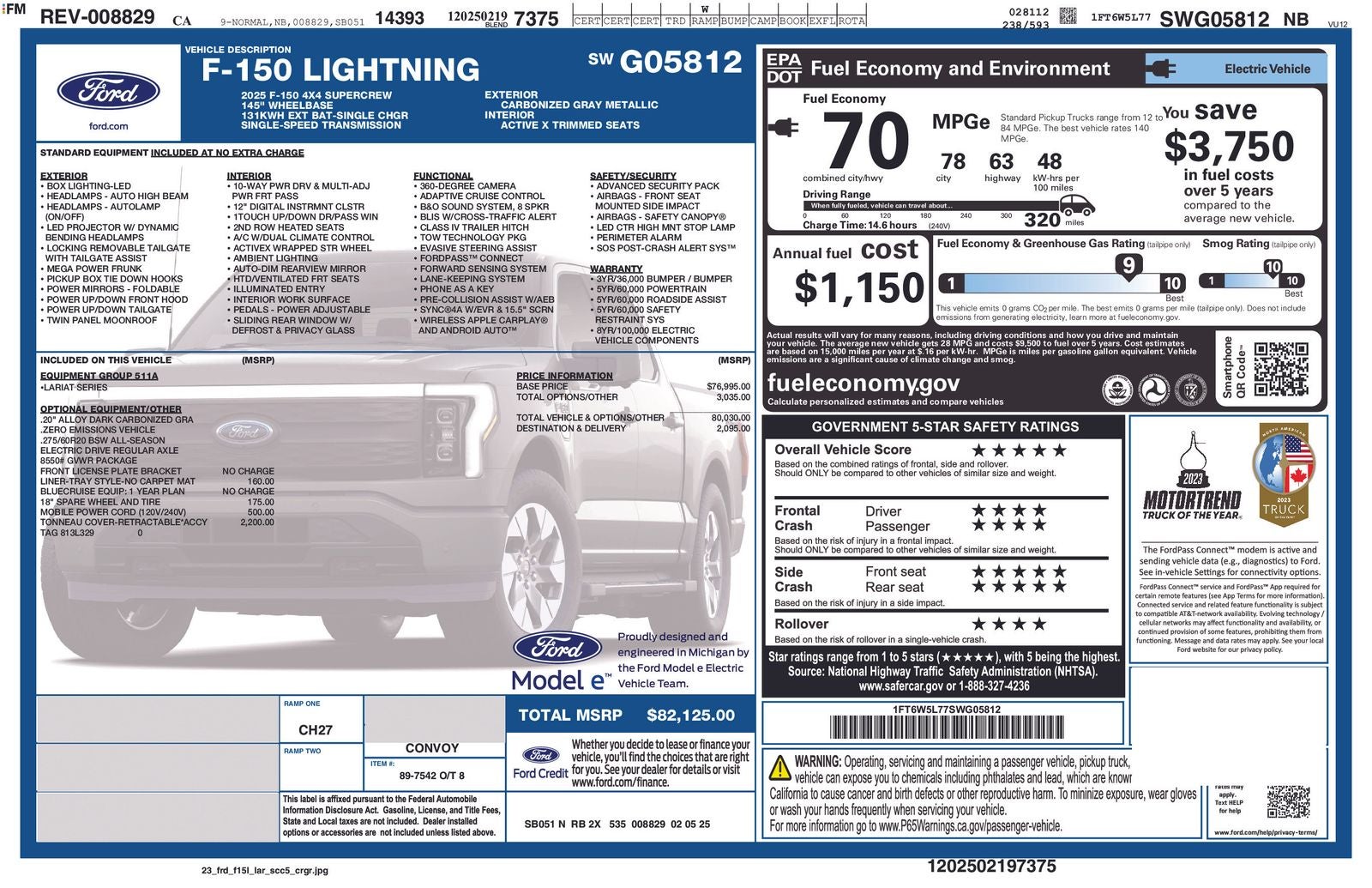 2025 Ford F-150 Lightning Lariat