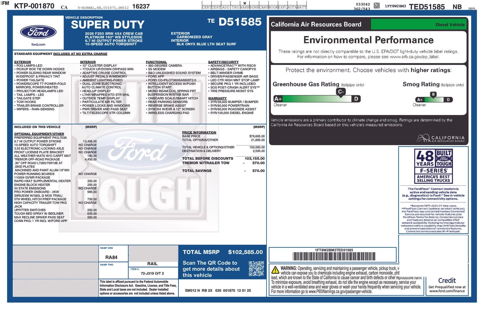 2026 Ford F-250SD Platinum