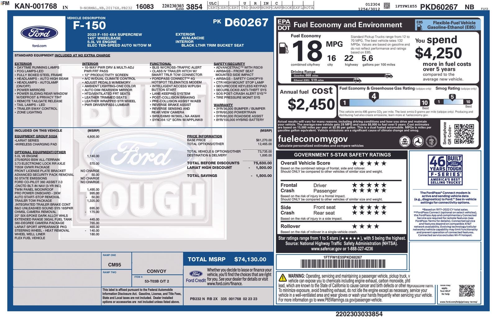 2023 Ford F-150 Lariat BLACK OPS