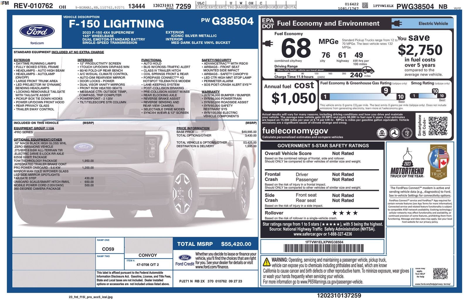 2023 Ford F-150 Lightning Pro