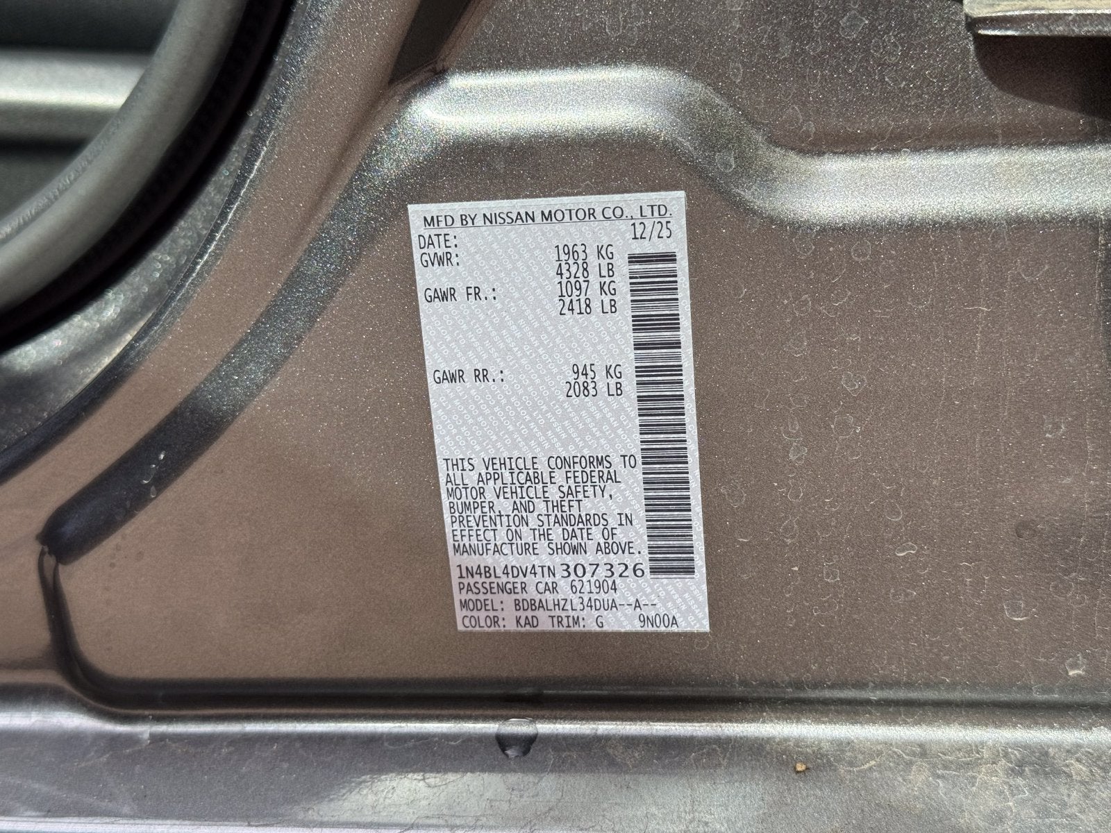 2026 Nissan Altima 2.5 SV