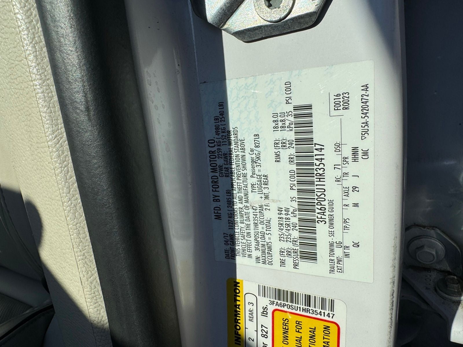 2017 Ford Fusion Energi Platinum
