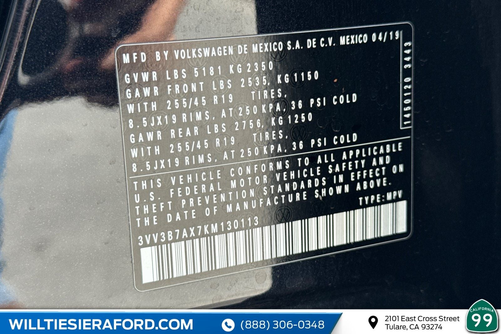 2019 Volkswagen Tiguan 2.0T SEL R-Line