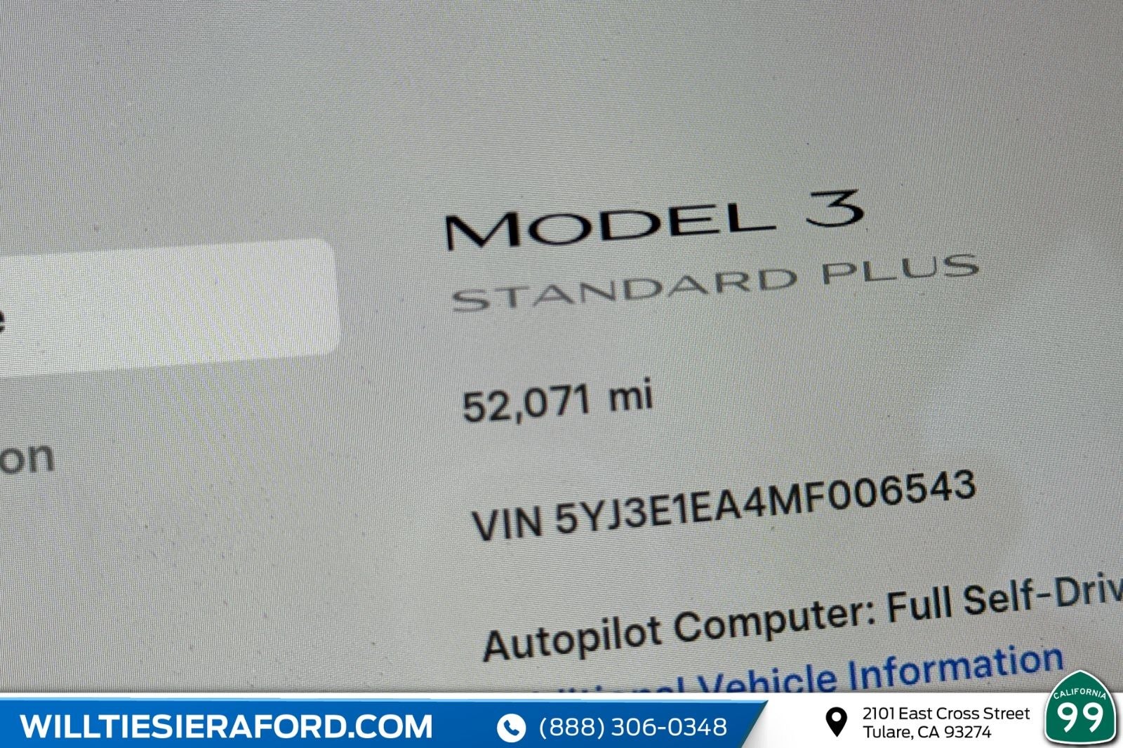 2021 Tesla Model 3 Standard Range Plus