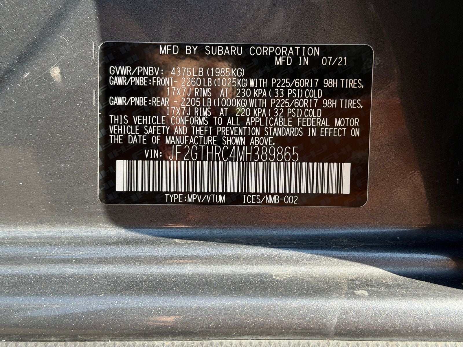 2021 Subaru Crosstrek Sport