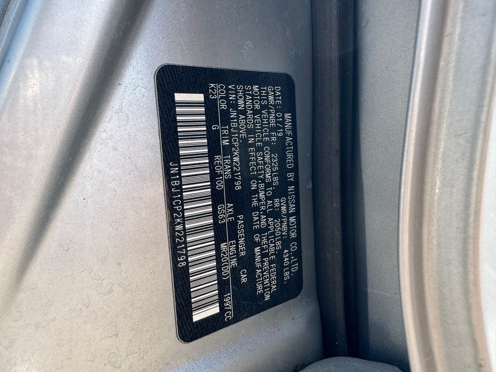 2019 Nissan Rogue Sport S