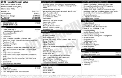 2020 Hyundai Tucson Value
