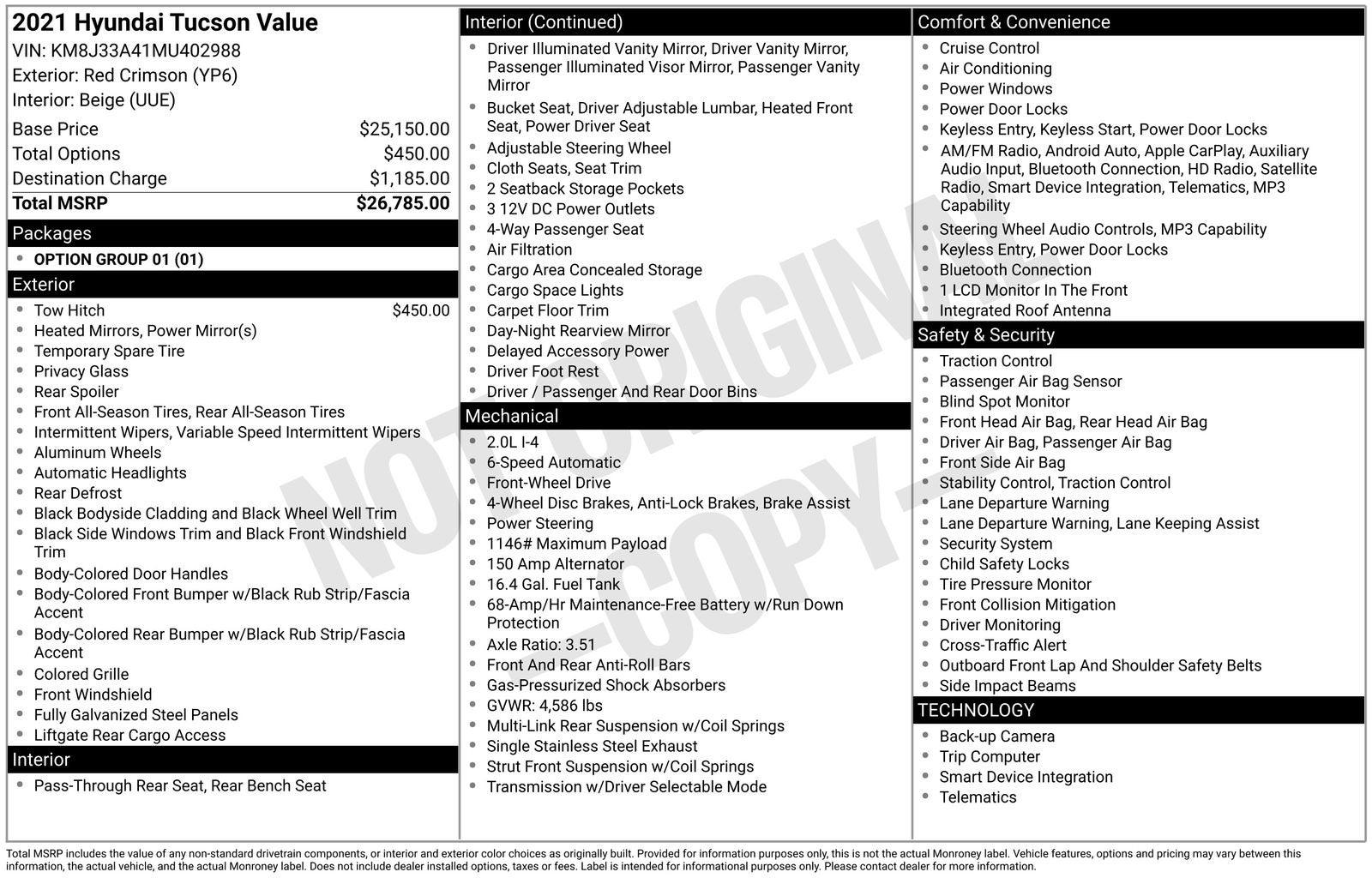2021 Hyundai Tucson Value